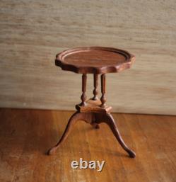 OOAK Dolls House Miniature Pie Crust Table 112 Mahogany ARTISAN By PigeonOak