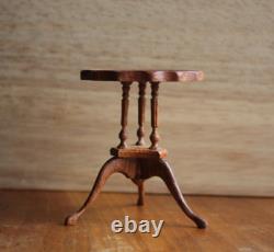 OOAK Dolls House Miniature Pie Crust Table 112 Mahogany ARTISAN By PigeonOak