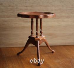 OOAK Dolls House Miniature Pie Crust Table 112 Mahogany ARTISAN By PigeonOak