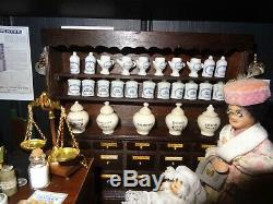 OOAK FERRIS & CO PHARMACY Fully Furnished Cabinet Dolls House