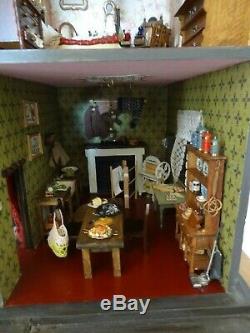 OOAK MILLFIELD Fully Furnished Vintage Dolls House