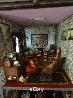 OOAK MILLFIELD Fully Furnished Vintage Dolls House