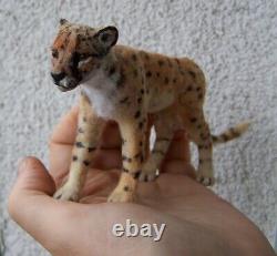 OOAK Miniature Dollhouse Cheetah wild cat by Malga