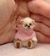Ooak Miniature Teddy Bear Artist Crochet Handmade Jointed Toy Doll House