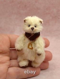 OOAK Miniature Teddy Bear Artist Crochet Handmade Jointed Toy Doll House