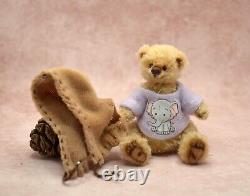 OOAK Miniature Teddy Bear Artist Crochet Handmade Jointed Toy Doll House