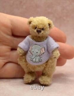 OOAK Miniature Teddy Bear Artist Crochet Handmade Jointed Toy Doll House