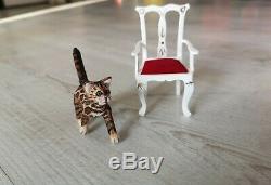 OOAK Realistic Miniature 112 bengal cat kitty dollhouse