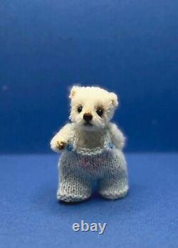 OOAK Teddy Bear Miniature Artist Crochet Handmade Toy Doll House