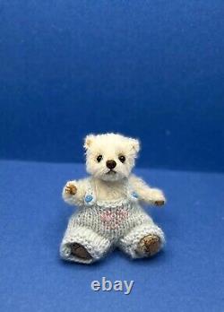 OOAK Teddy Bear Miniature Artist Crochet Handmade Toy Doll House