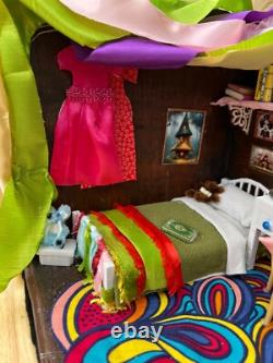 OOAK Unique 1/12 Dolls House Miniature Wednesday Enid Room Lights Diorama Addams