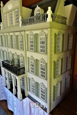 OOAK Wensley Hall very large Vintage Dolls House with working lights