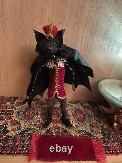 OOAK dollHouse Bat Miniature Handmade Gothic Dolls House Doll Count