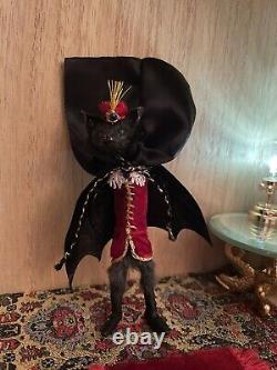 OOAK dollHouse Bat Miniature Handmade Gothic Dolls House Doll Count