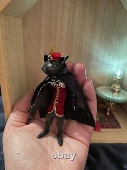 OOAK dollHouse Bat Miniature Handmade Gothic Dolls House Doll Count