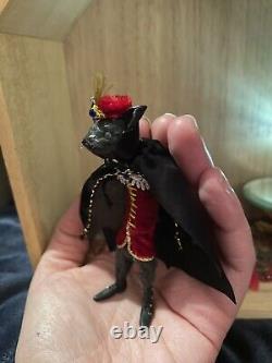 OOAK dollHouse Bat Miniature Handmade Gothic Dolls House Doll Count