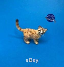 OOAK dollhouse lion cub cat 112 miniature handmade IGMA Artisan N. Naumenko