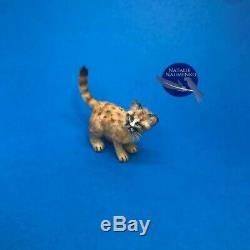 OOAK dollhouse lion cub cat 112 miniature handmade IGMA Artisan N. Naumenko