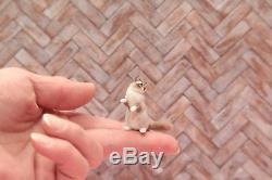 OOAK realistic dollhouse miniature Siberian Lynx Point cat 112 scale