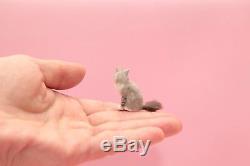 OOAK realistic dollhouse miniature Siberian cat