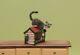 Ooak Realistic Dollhouse Miniature Hand-sculpted Tabby Cat And Mini House
