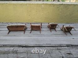 Old Vtg German French Miniature Parlor Set Neo-rococo Doll House Furniture