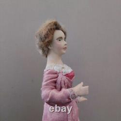 One of a Kind Lady Doll Miniature 1/12 Dollshouse in Edwadian Fashion