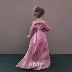 One of a Kind Lady Doll Miniature 1/12 Dollshouse in Edwadian Fashion