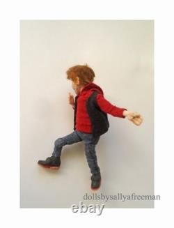 Ooak dollshouse miniature poseable little boy doll in 12th scale