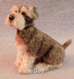 Original 1/12th Dollhouse Scale Schnauzer Dog, EBSQ Cammi's