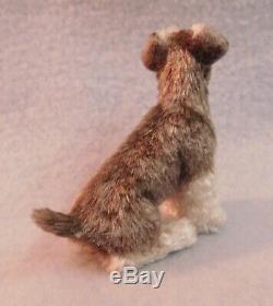 Original 1/12th Dollhouse Scale Schnauzer Dog, EBSQ Cammi's