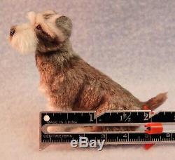 Original 1/12th Dollhouse Scale Schnauzer Dog, EBSQ Cammi's