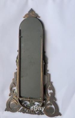 Ornate Antique Miniature Mirror Easel Stand Dolls House