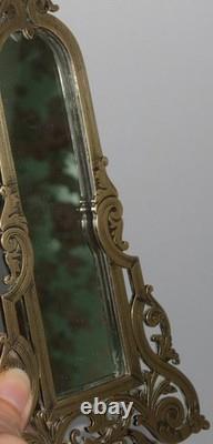 Ornate Antique Miniature Mirror Easel Stand Dolls House