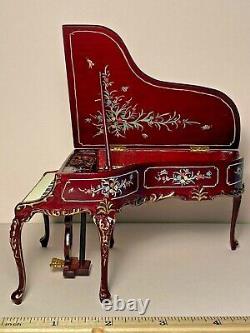 Ornate handpainted grand piano DH Miniatures made by Bespaq 112 scale