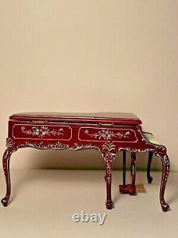 Ornate handpainted grand piano DH Miniatures made by Bespaq 112 scale