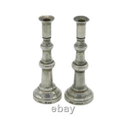 Pair of Novelty Sterling Silver Miniature Dolls House Candlesticks Vintage