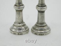 Pair of Novelty Sterling Silver Miniature Dolls House Candlesticks Vintage
