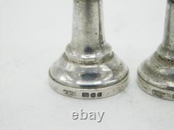 Pair of Novelty Sterling Silver Miniature Dolls House Candlesticks Vintage