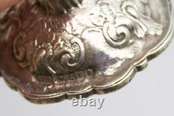 Pair of sterling solid silver miniature candlesticks go to bed 1899 dolls house