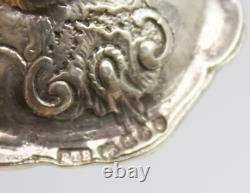 Pair of sterling solid silver miniature candlesticks go to bed 1899 dolls house