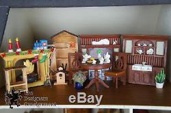 Paul Revere 34 Doll House & Furniture 73 Pc Vintage Wood Accessories Miniatures