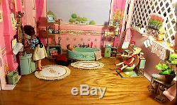 Petite Princess Ideal Rare 1960s Dollhouse Bathroom Tub Sink Toilet Hamper 112