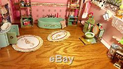 Petite Princess Ideal Rare 1960s Dollhouse Bathroom Tub Sink Toilet Hamper 112