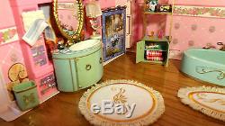 Petite Princess Ideal Rare 1960s Dollhouse Bathroom Tub Sink Toilet Hamper 112