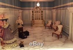 QUALITY DOLLS HOUSE GEORGIAN FULLY DECORATED AND LIT 20 Rooms Plus Stairs