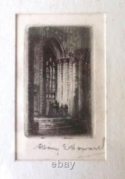 Queen Mary's Dolls House Etching WINCHESTER CATHEDRAL Artist Albany E. Howarth