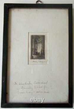 Queen Mary's Dolls House Etching WINCHESTER CATHEDRAL Artist Albany E. Howarth