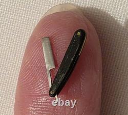 RARE! 112 dolls house Miniature ARTISAN DANNY SHOTTON. CUT THROAT RAZOR