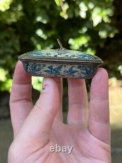 RARE Antique German Lithographed Dolls House Miniature Tin Casket